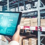 Warehouse management innovative software in computer for real time monitoring